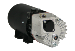The EV-0008 is a small Oil lubricated Rotary vane vacuum pump with a compact tubulare design